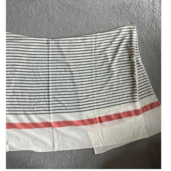 Mer Sea Shawl Wrap Sweater Striped Oversized Open Boho Beach White Gray - Picture 8 of 16